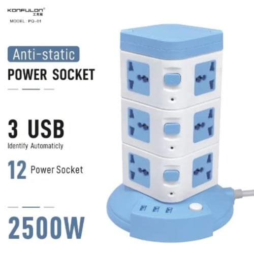 Konfulon Extension Socket With Usb - 3port - 2500w