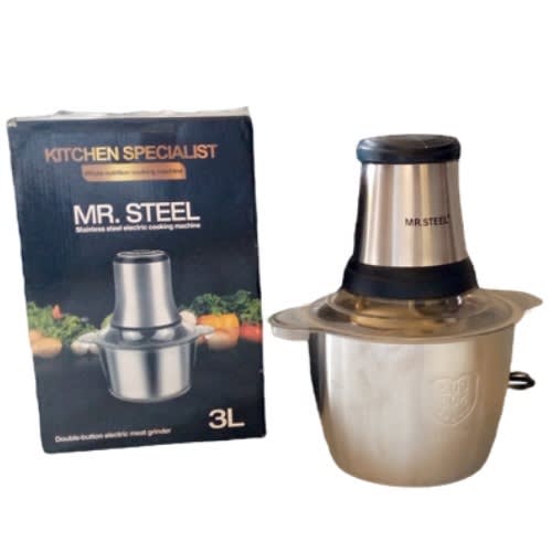 Mr. Steel Stainless Electric Yam Pounder, Food Processor - 3L- 800W