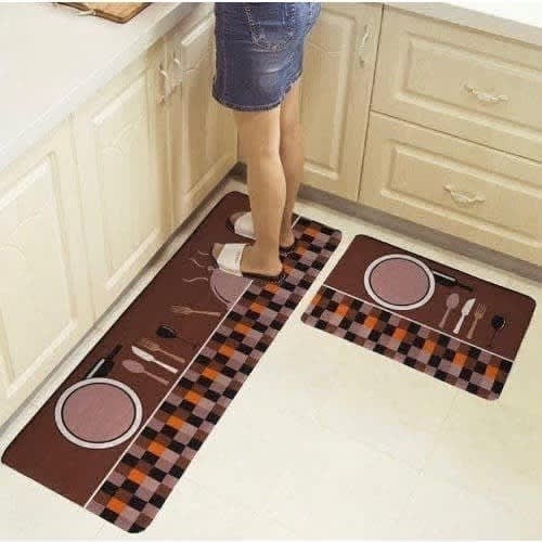Floor Runner Rug Mat - 2pcs