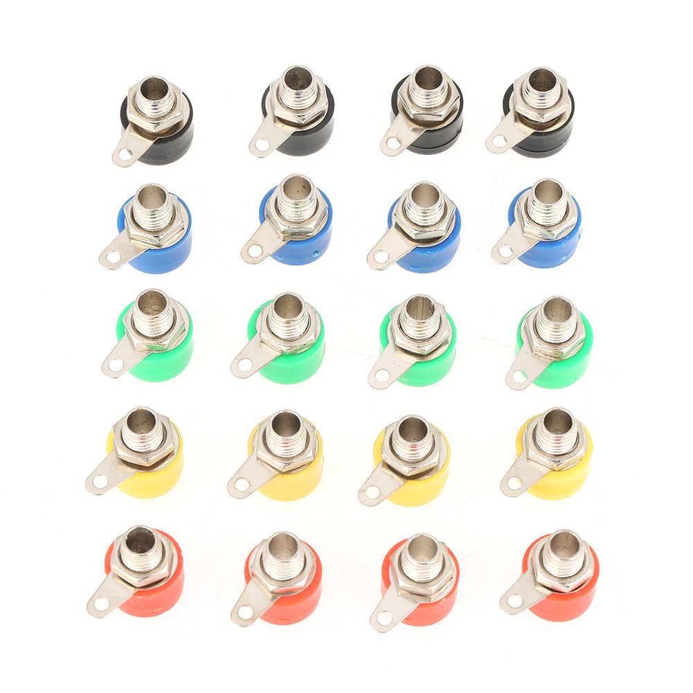 20Pcs Mixed Colors 4mm Speaker Amplifier Terminal Banana