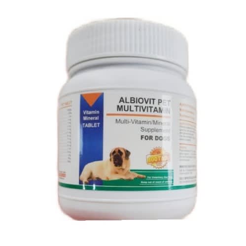 Vitapet - Albiovit Pet Multivitamin Supplement For Dogs - 100 Tablets