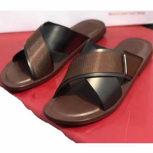 Men's Cross Pam Slippers - Black / Brown
