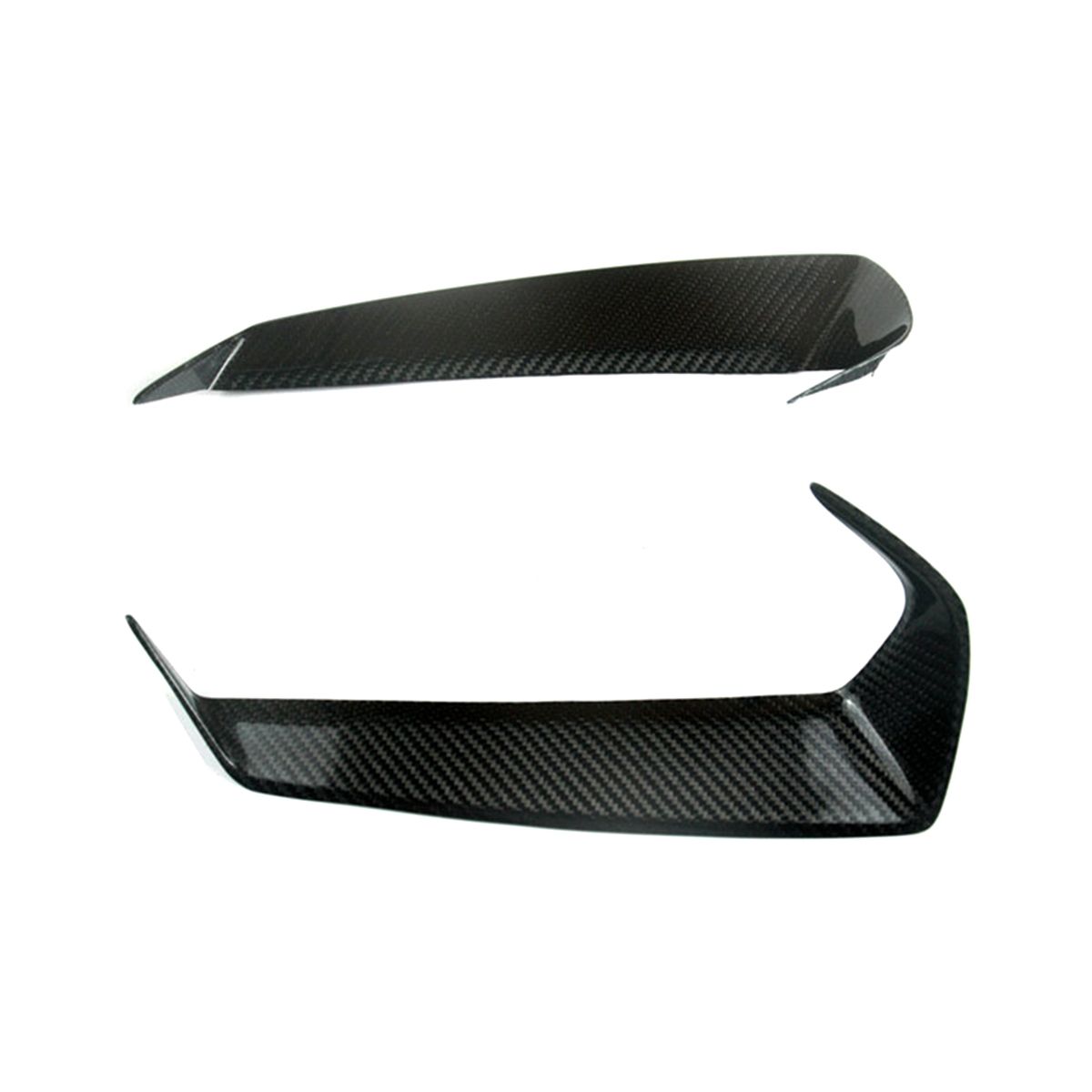 Car Real Carbon Fiber Front Head Light Lamp Eyebrow Frame Cover for Nissan GTR R35 2008-2016