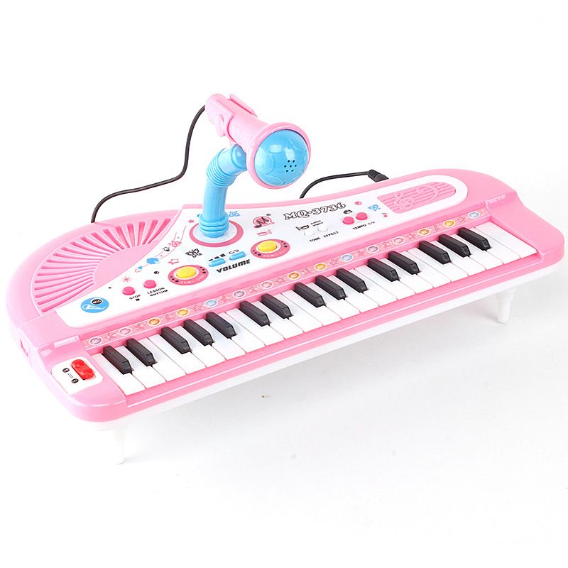 Children's Piano Toy 37 Keys Digital Music Electronic Keyboard Electric Piano Organ Microphone Set Learning Musical Instrument