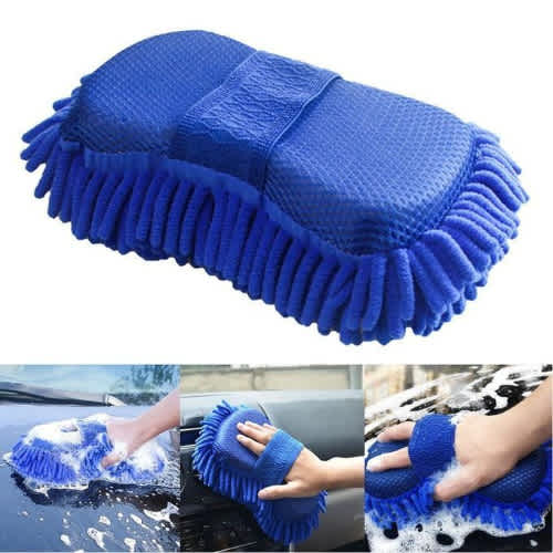 Microfiber Car Washing Glove Sponge - Blue
