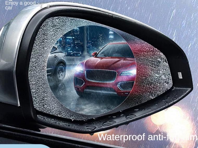 2-pcs Car Rear View Mirror Rainproof Film Waterproof Anti-Fog Film