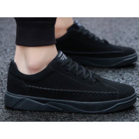 Men's Lace-up Sneakers - Black