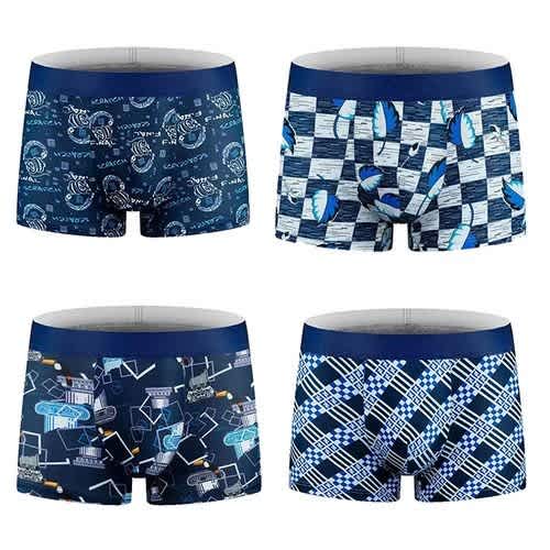 4pcs Men Underwear Boxers Panties Comfortable Soft