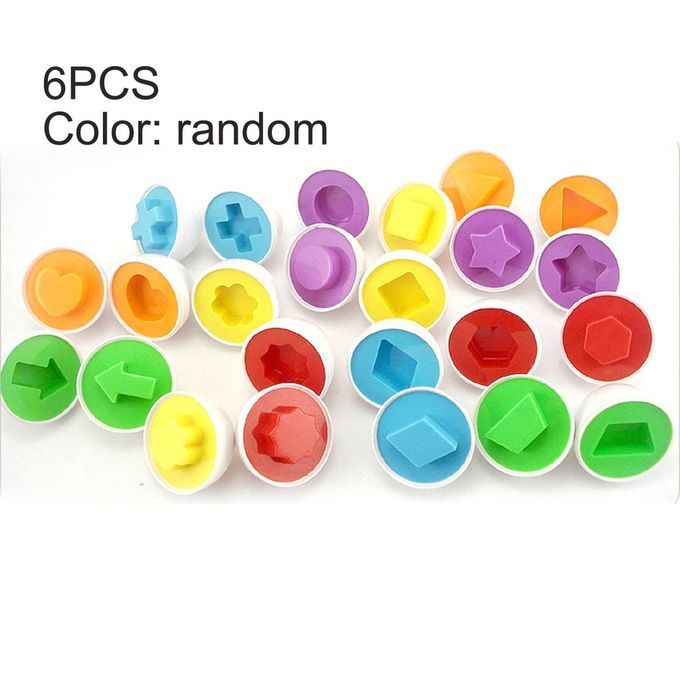 6p S/set Eggs Toys Wise Pretend Puzzle Eggs Baby Kid Egg Mat Hing Puzzles Toys-random