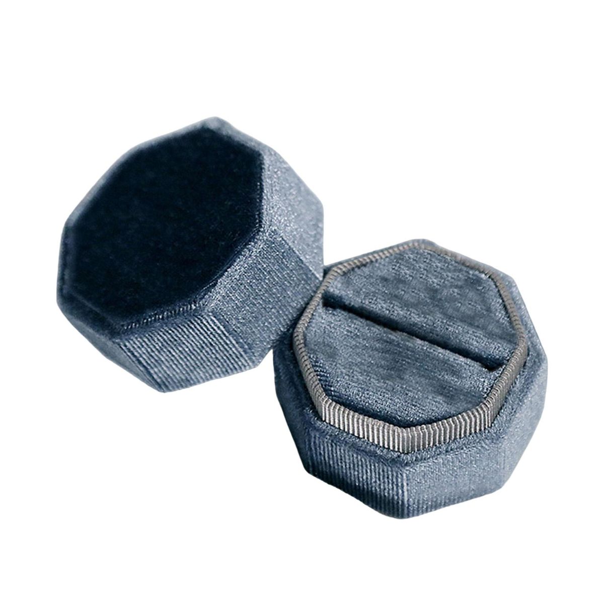 Betrothal Ring Box Engagement Wedding Party Lovers Ring Display Box Blue