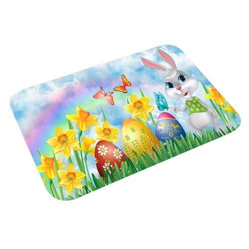 Easter Floor Mat Cartoon Rabbit Cute Bunny Easter