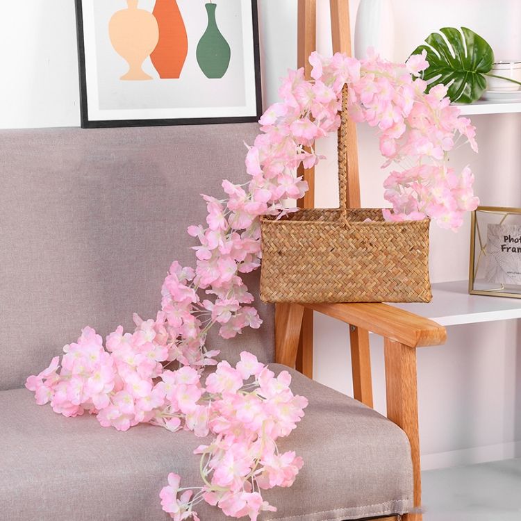 2 PCS Sakura Rattan, Colour: 256 Flowers Light Pink
