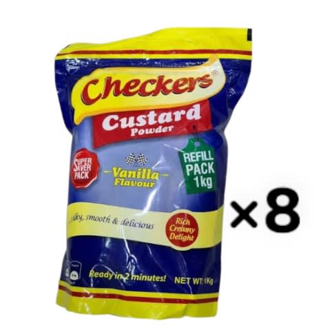 Checkers Vanilla Custard Powder - 1Kg Refill &times; 8