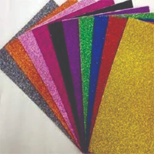 Colored Glitter Foam Sheets 10 Pack - 135 By 20
