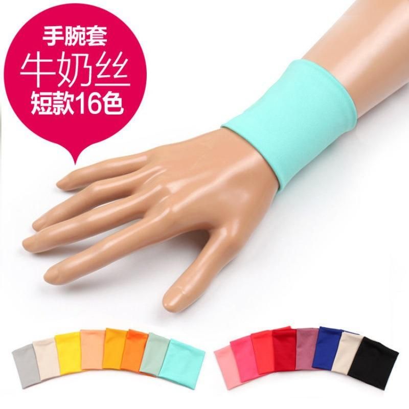 Summer Wrist Protector Thin Lightweight Short Type Sports Scar Covering Tattoo Wristband Ice Silk Elbow Wristband Oversleeve for Men and Women