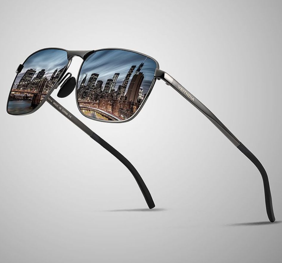 Fashion Square Sunglasses Mens Polarized Eyewear