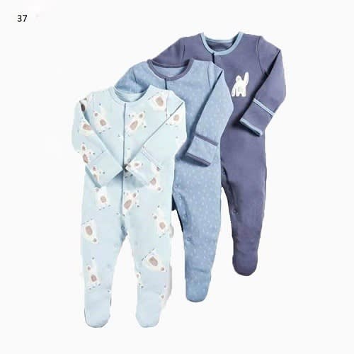3 Pack Baby Boys Sleepsuits