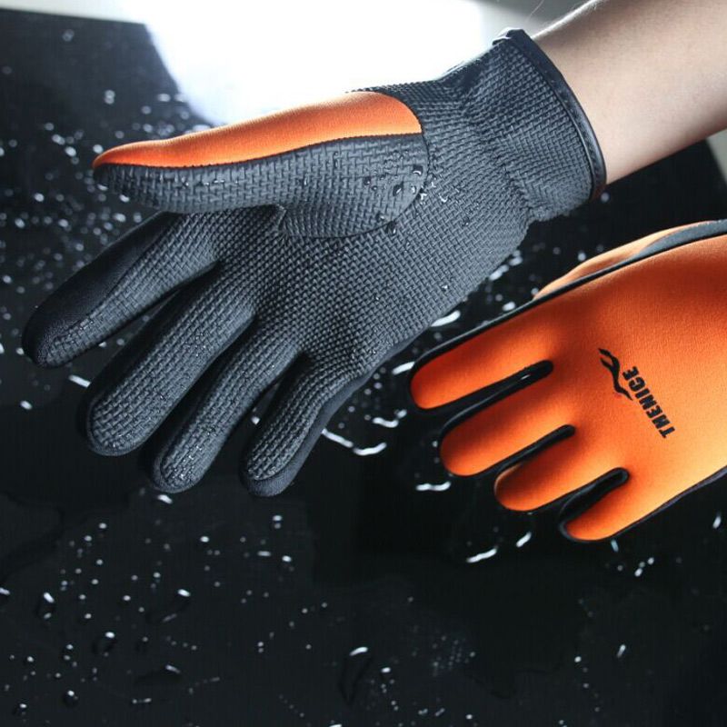 1pair Wetsuit Neoprene Anti-Slip Gloves 1.5mm For Men Women