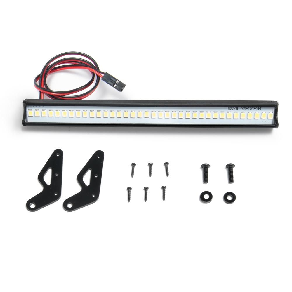150MM 36 LED Light Bar Roof Lamp Lights for Axial SCX10 90046 Jeep Wrangler Body 1/10 RC Crawler Car Upgrade Parts