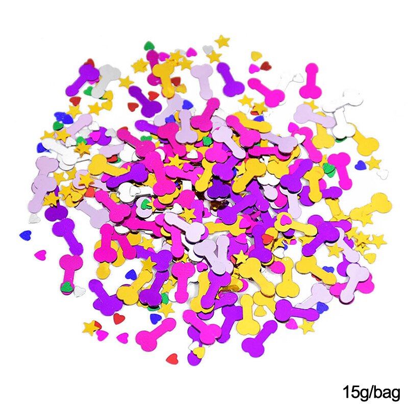 10Pcs Funny Whistles Cock Appeal Penis Plastic Novelty Nude  Toys For Bachelorette Hen Party Decoration Supplies Team Bride 15g Confetti