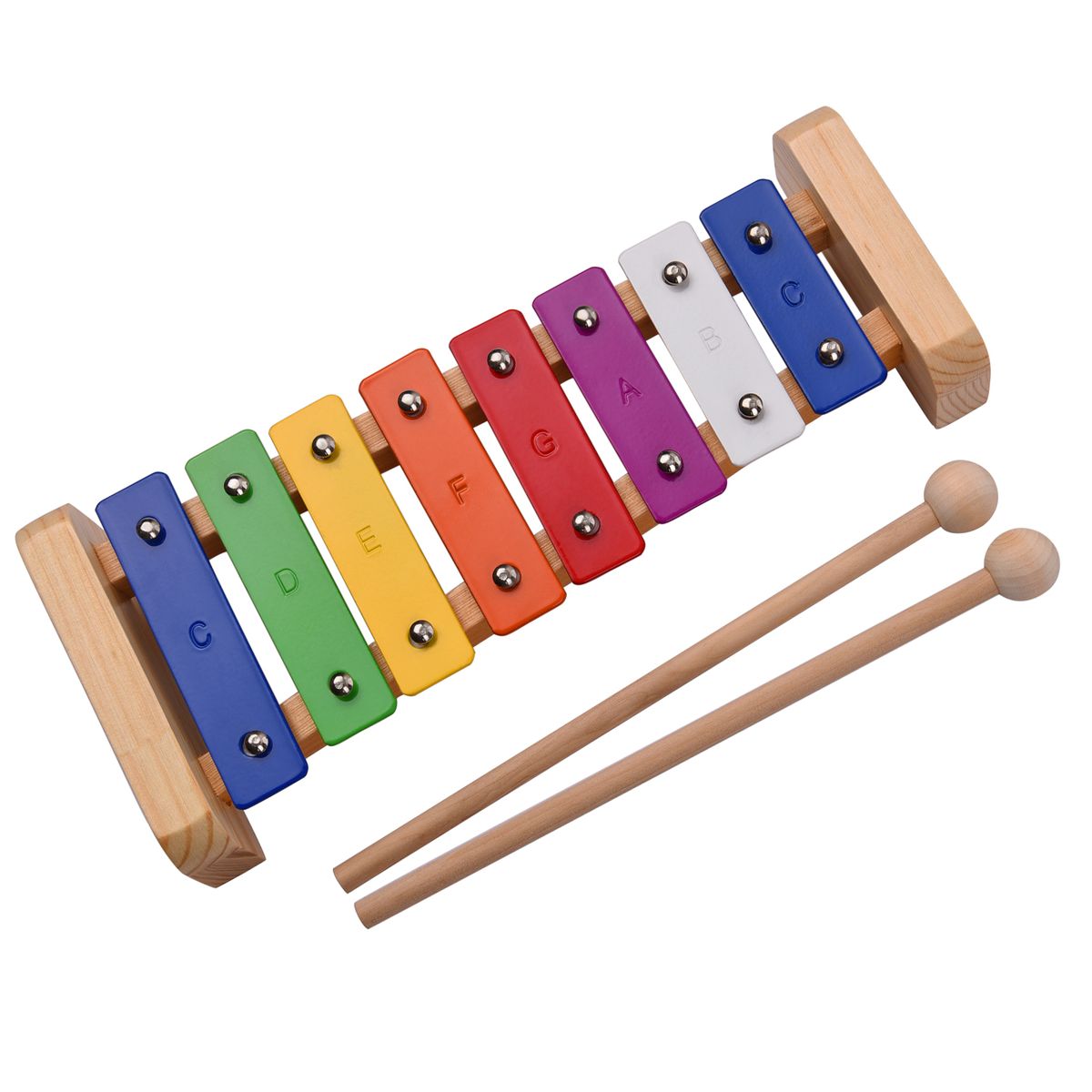Wood Pine Xylophone 8-Note  C Key Percussion Toddle Kid