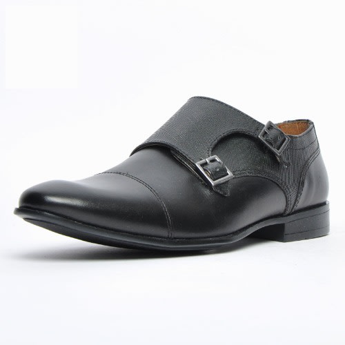 Monkstrap Leather Shoes - Black