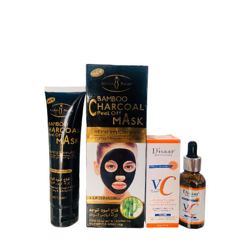 Bamboo Charcoal Peel Off Face - 120ml And Disaar Vitamin C Face Serum - 30ml