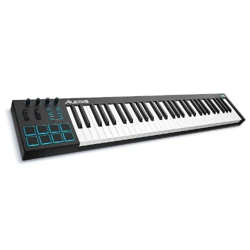 V61 61-key Usb Midi Keyboard & Drum Pad Controller - 8 Pads, 4 Knobs & 4 Buttons