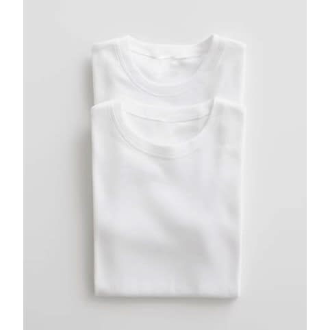 Plain White Tshirt 2 Pieces - Unisex