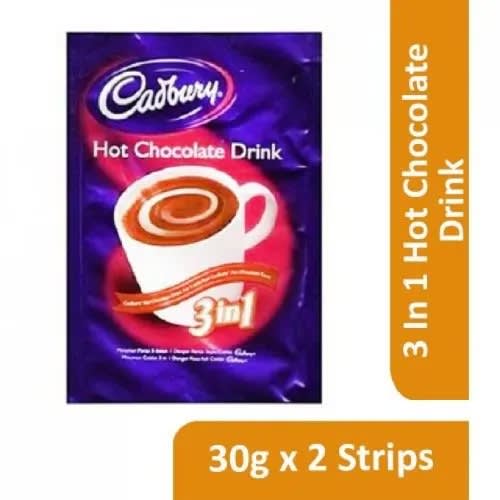 Cadbury Hot Chocolate 3 In 1 Drink - 30g X 2