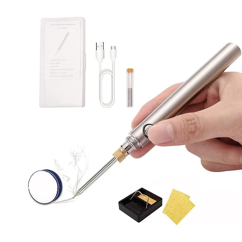 5V 15W USB Cordless Soldering Iron Kit 1100MAh Wireless Rech