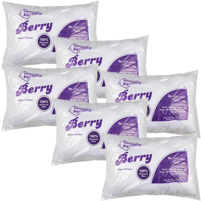 6 Units Berry Fibre Pillow (Bed Pillow)