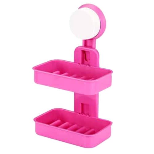 Double Layer Soap Holder Box -2 Layers - Pink
