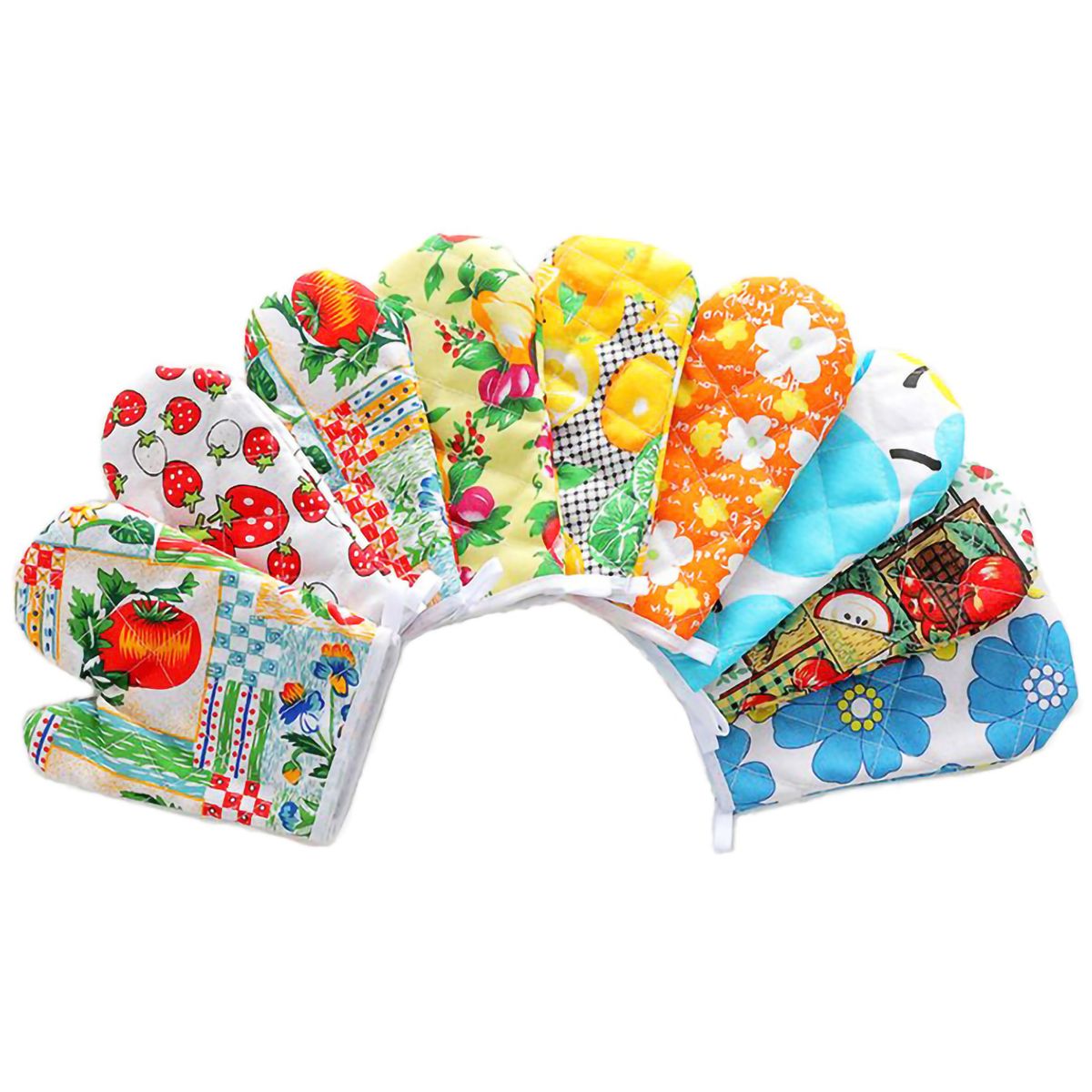 Oven Gloves Polyester Cotton Material Printed Pattern