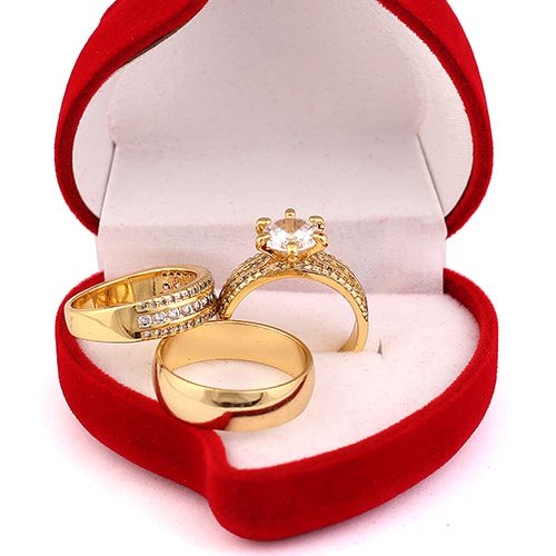 Bridal And Groom Wedding Band Set