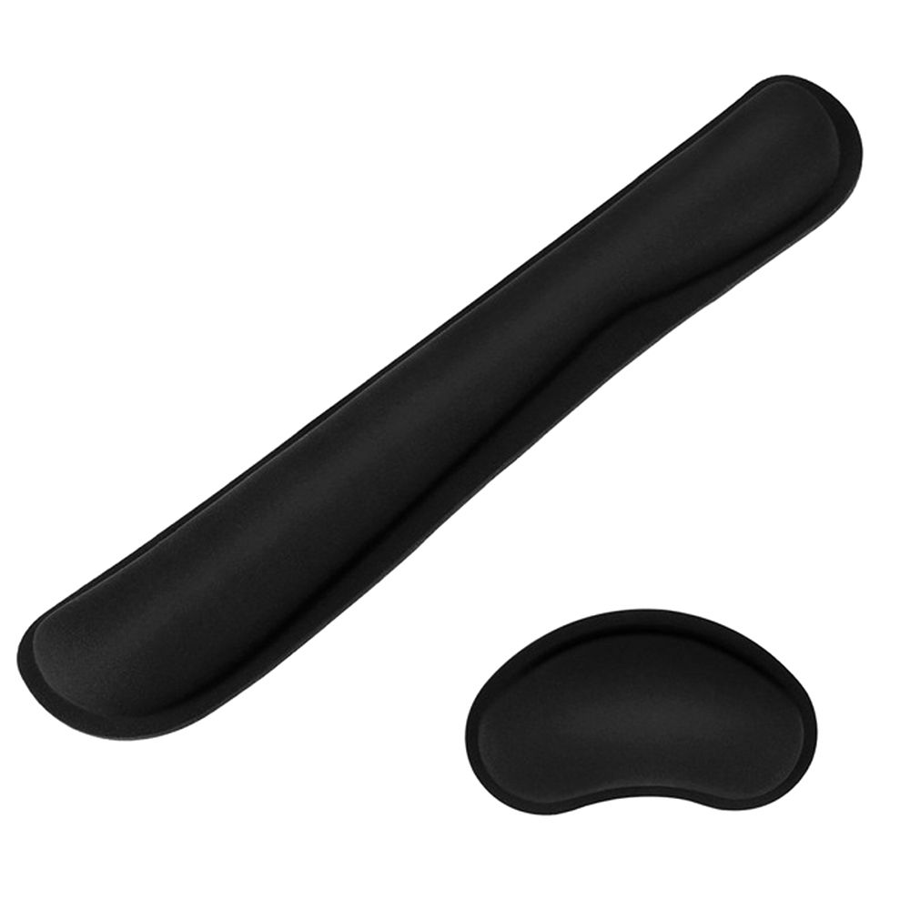 Non-slip Mouse And Keyboard Wrist Support Set Black