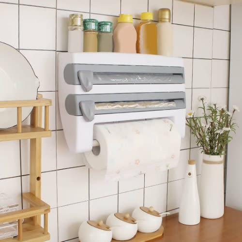 Kitchen Cling Film - Paper Towel Holder & Storage Rack