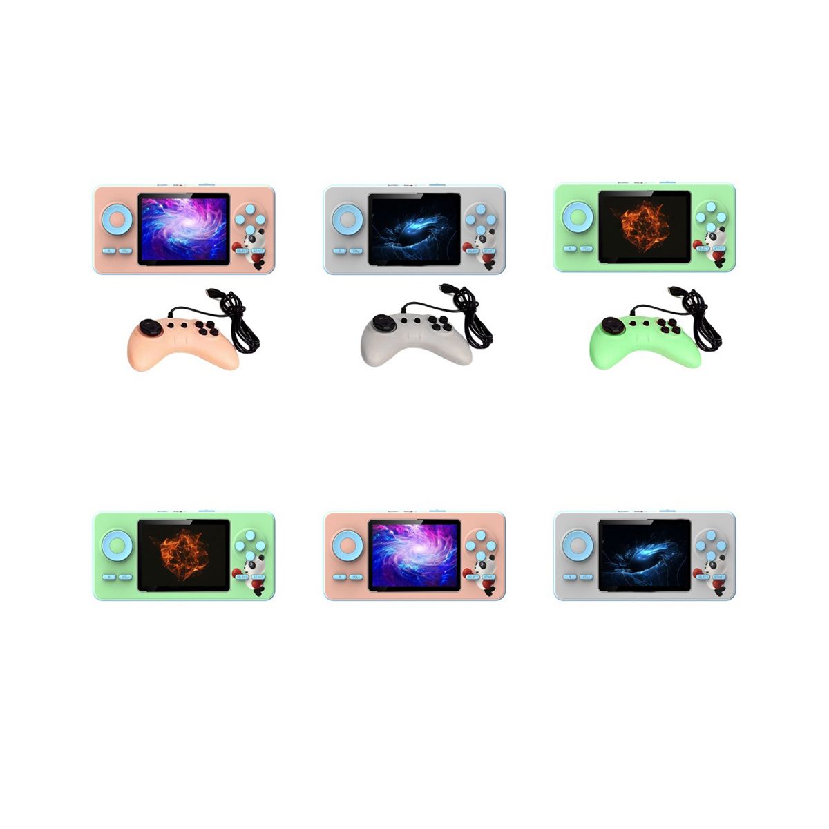 520 Games Console Retro Game Controller 24-Inch Screen Handheld Game Player Two-Person Mode A