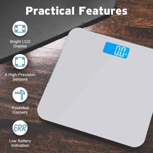 Electronic Digital Display Personal Scale - Silver