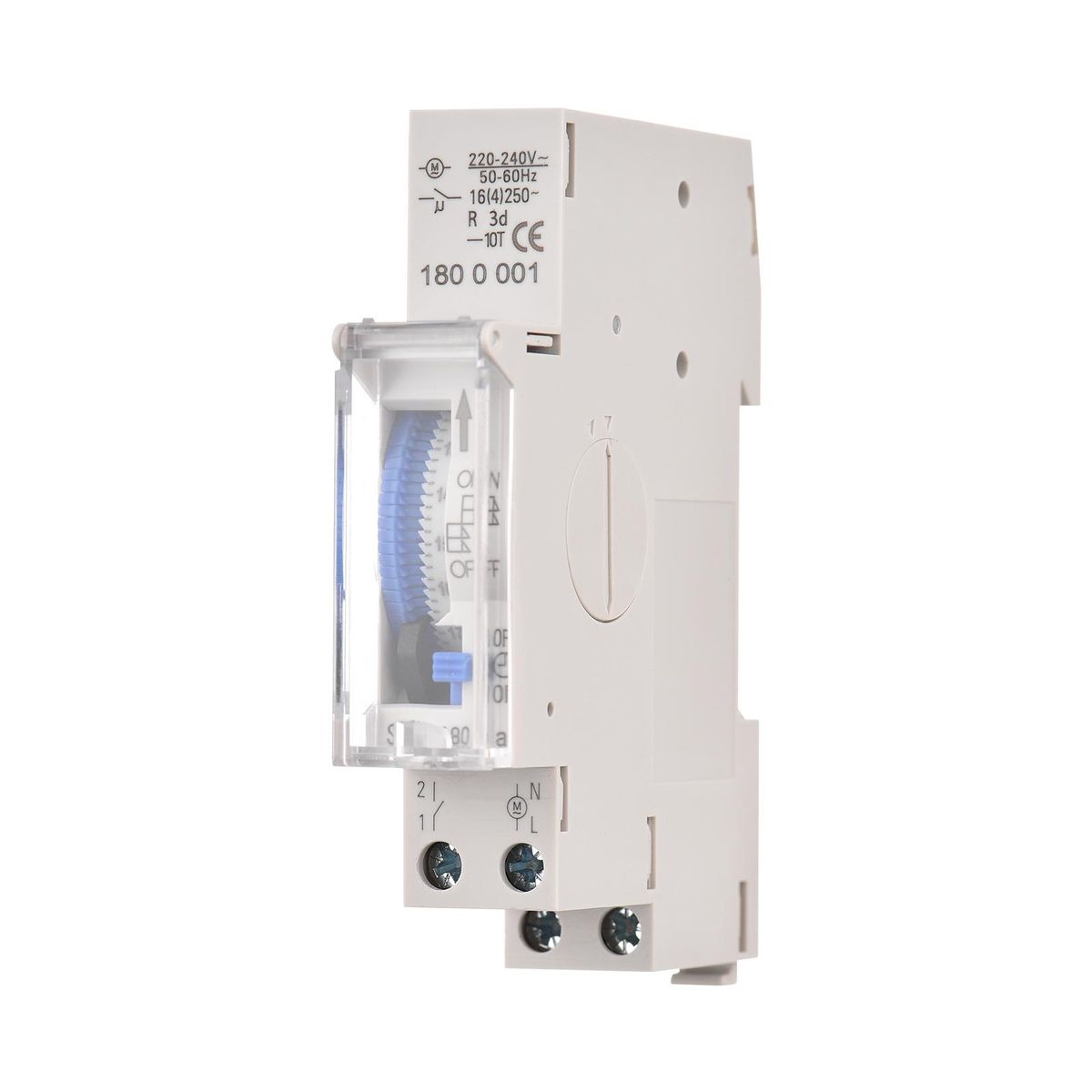 Mechanical 24 Hours Timer Switch AC 220-240V 15 Minutes Interval 96 Times ON/ OFF Programmable Electrical Timer DIN Rail Installation Relay Switch