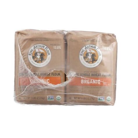 King Arthur Baking Company White Whole Wheat Flour - 5 Lb/ 227kg X 2