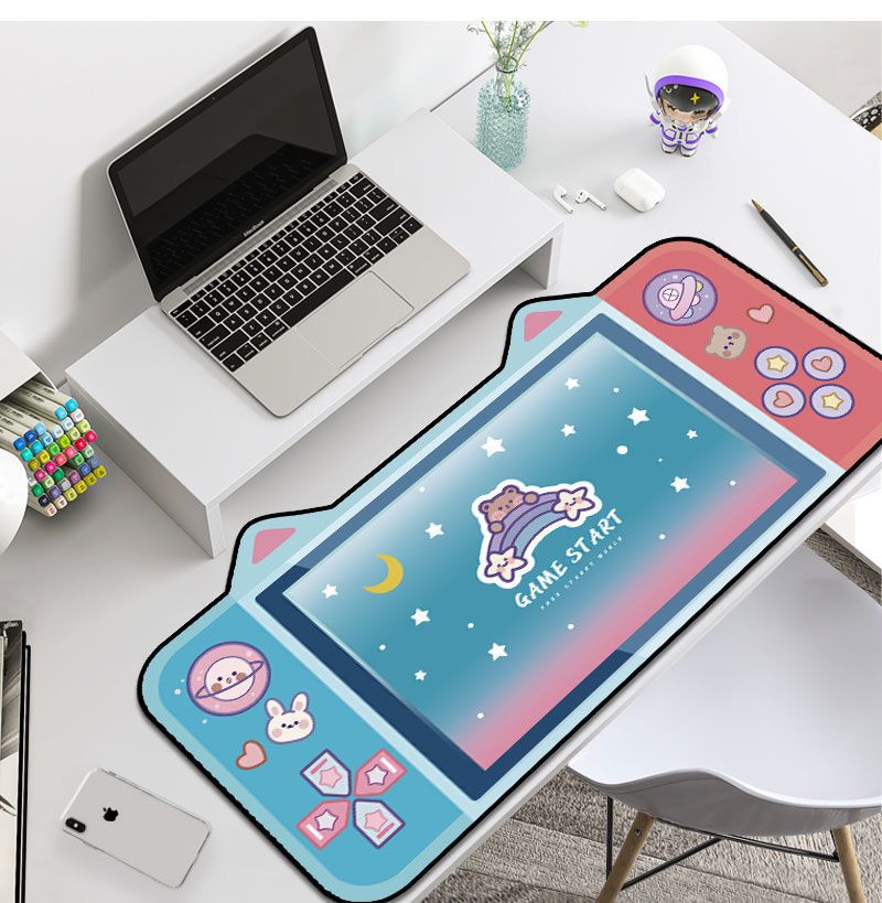 80x30cm Anti-slip Rubber Mousepad Cute Cartoon Cat Ear