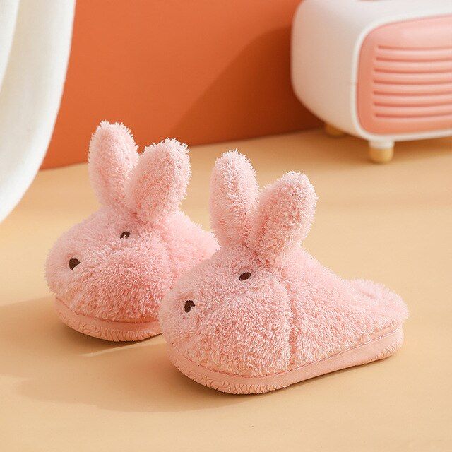 Home Cute Soft Bottom Non-slip Warm Plush Slipper Kids Slippers