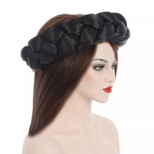 Ladies Braid Hair Band- Black
