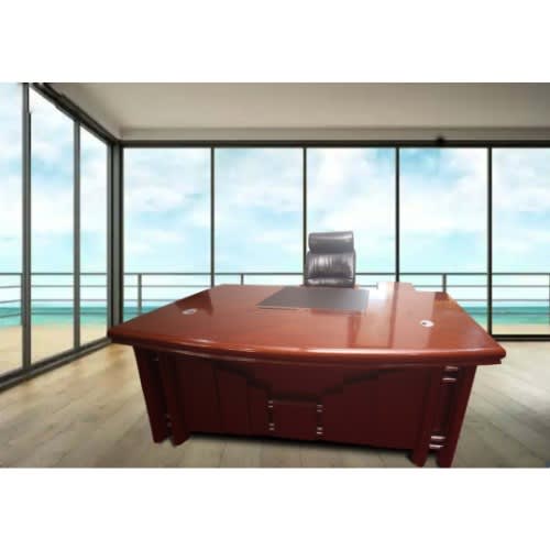 Brown Color Office Desk + Side Cabinet + Drawer