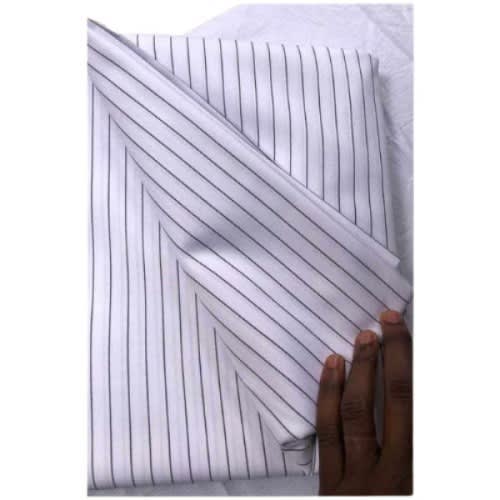Quality Stripe Senator Material - White