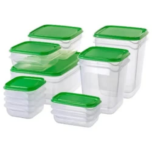 Ikea Transparent Pruta Food Container - 17pieces