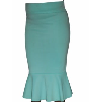 Bodycon Midi Skirt - Green