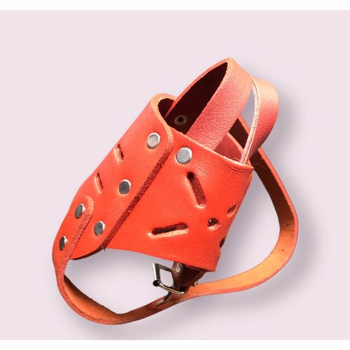 Leather Mouth Guard For Dogs - 4&rdquo;x 3 Inches