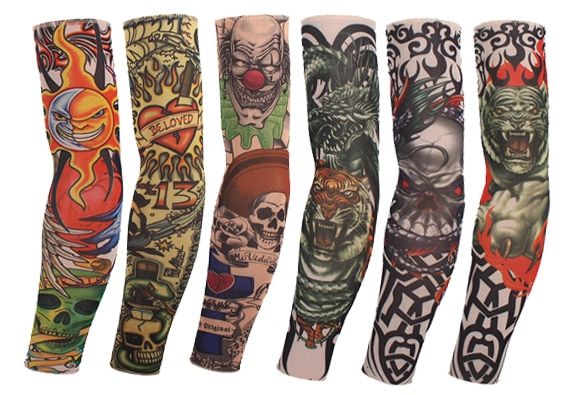 High Quality 3d Tattoo Sleeves 6pcs Lot Designer Temporary